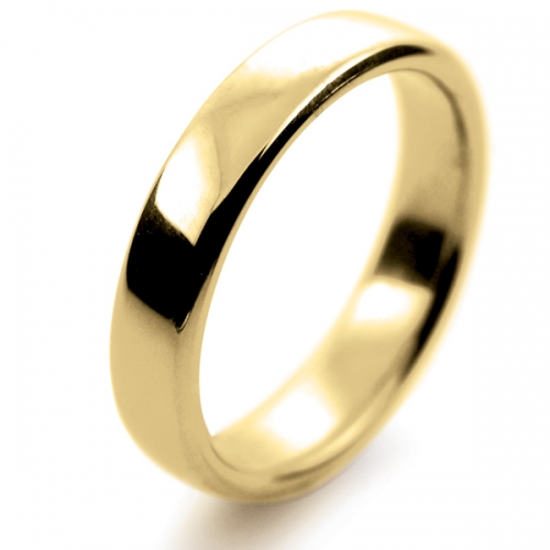 Soft Court Medium - 4mm (SCSM4-Y) Yellow Gold Wedding Ring